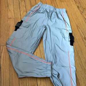 respective high-waisted cargo style pants
